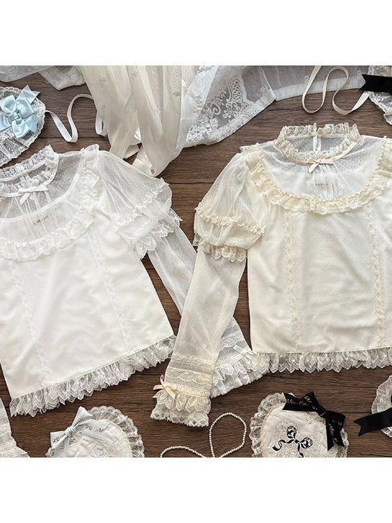 Detachable Lace Sleeve Pair for Lolita Styles, Two-Tone - Miss Cube Dressworks