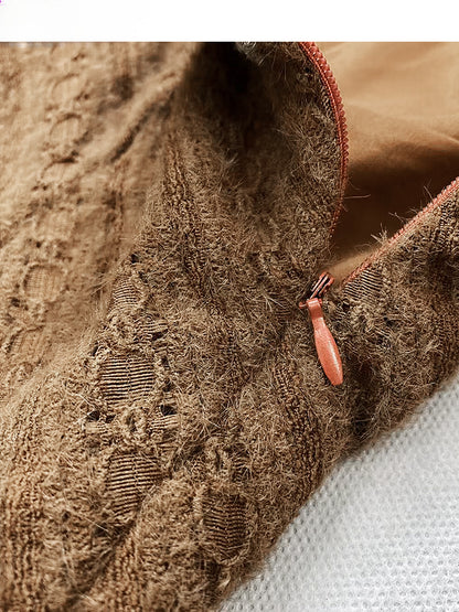 Millard Fashion Wasteland Punk Vintage Brown V-neck Floral Trim Glamorous Cami Dress With Overlay