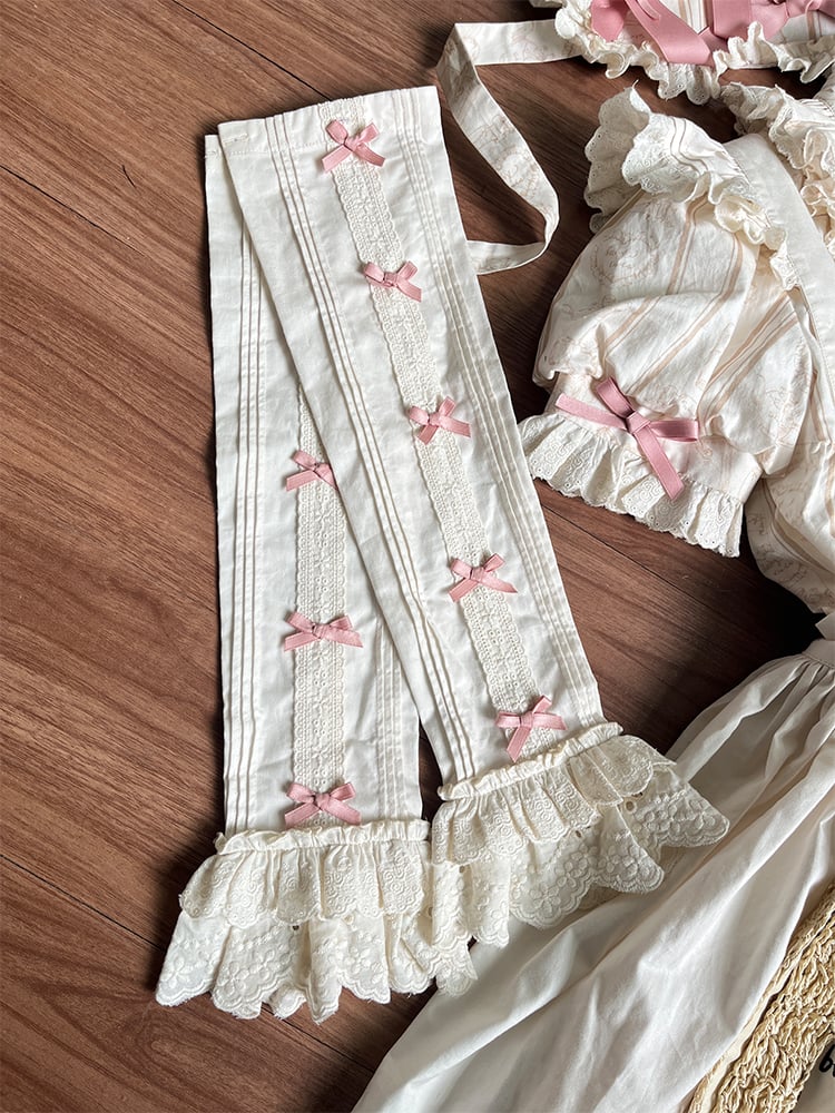 White Creamy Sleeves Detachable