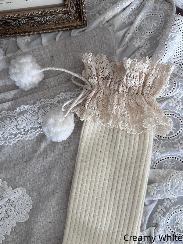 Pom-Pom Colors Lace 5 Decorations Trim Stockings with