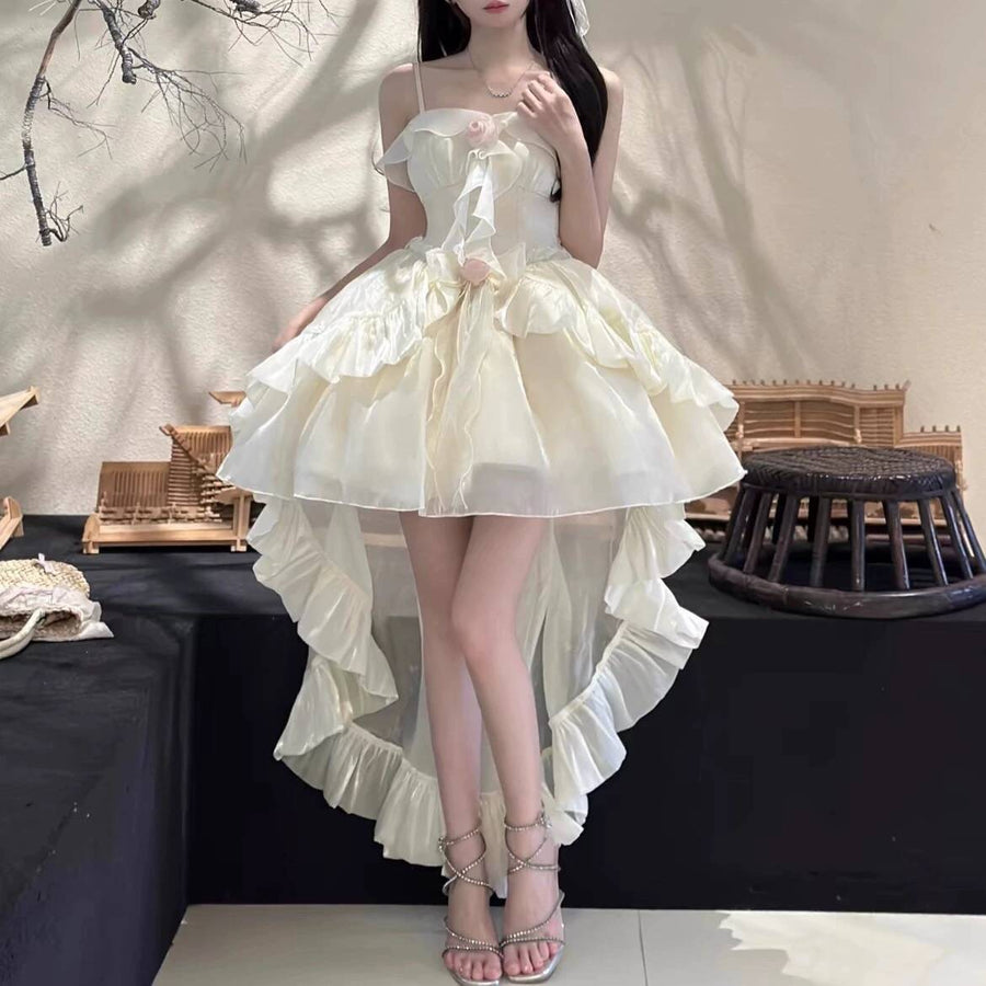 Princess Waist Bow Train Dress - Birthday Sweet Fairy Style (S-XL)