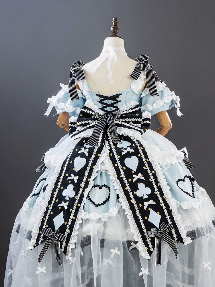 Blue Alice Vibes Lolita Playing Card Ribbon - Hinana Queena