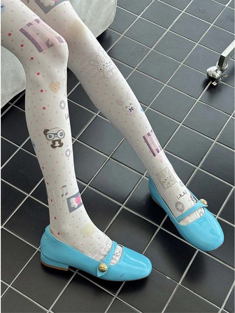 Pattern Dot Cute Tights Polka Bunny