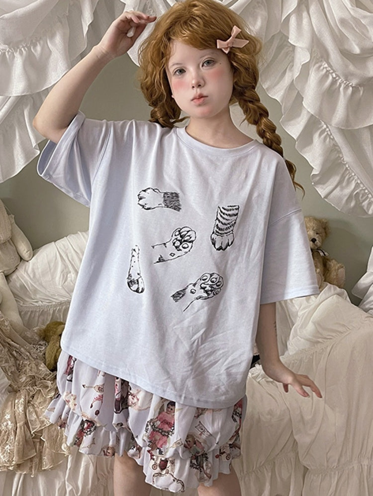 T-Shirt mit Grafik-Print „Kitty Claw“