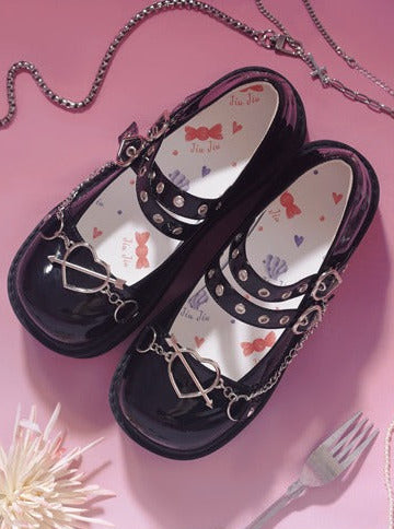 Retro Toe Spicy Platform Shoes Lolita Punk Heeled High Round