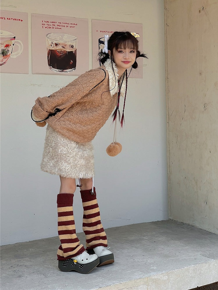 Striped Leg Knit Y2K Warmers Color 5 Options