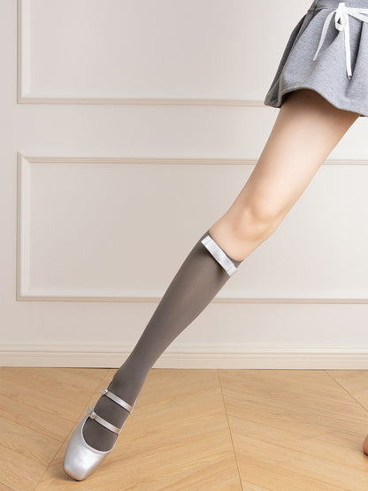 4 Colors Calf JK Decorated Bow 38CM Socks