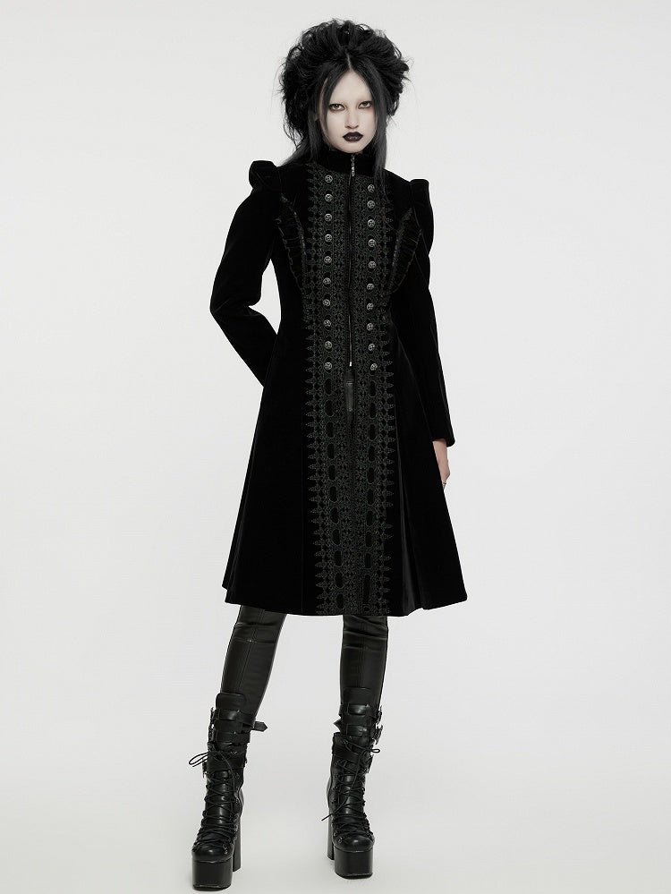 Coat Symmetric Gorgeous Black Goth