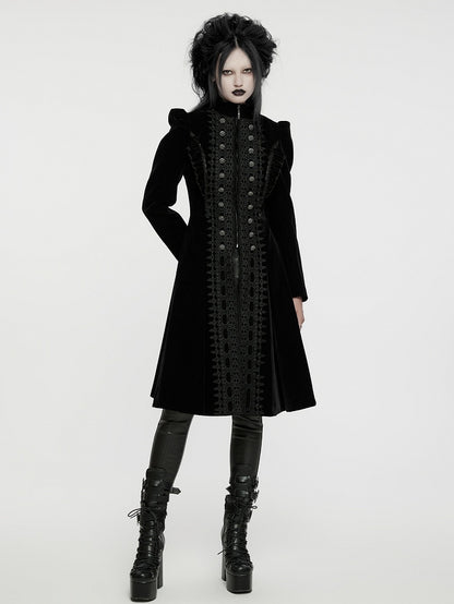 Coat Symmetric Gorgeous Black Goth