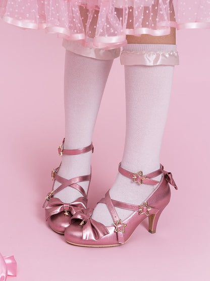 Lolita Sweet Accents - Bow Deep Shoes Pink cm 6.5