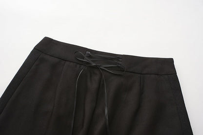 Lolita with Button and Embroidery Ouji Pants Detailing Black