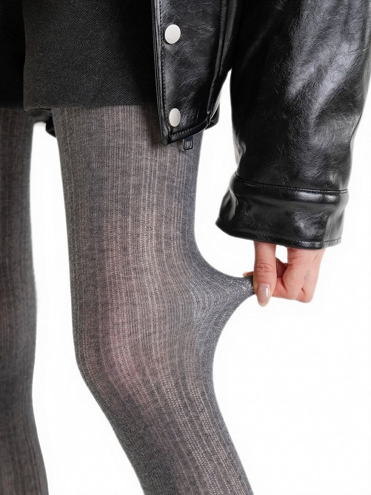 3-Color Minimalist Striped Semi-sheer Tights - ModaSwings