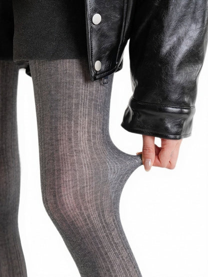 3-Color Minimalist Striped Semi-sheer Tights - ModaSwings