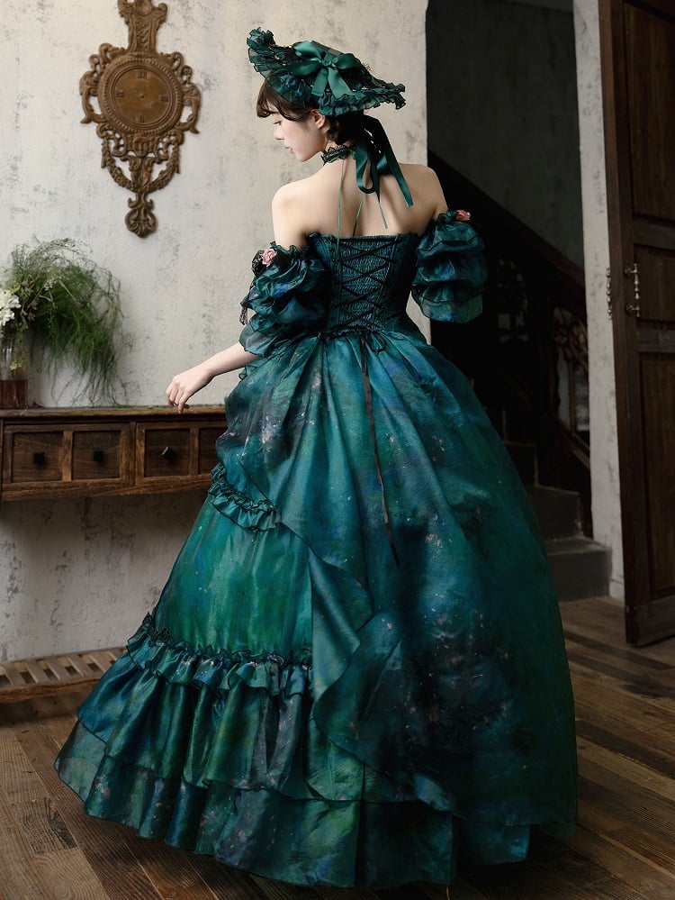 グリーンオイルペインティングバイブスマリースリーブ