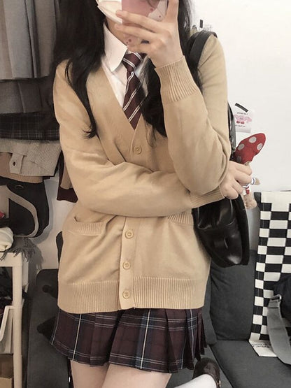 V-neck Cardigan 7 Knitted Color Options