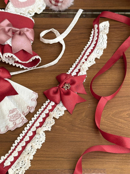 Choker / Red Brown Pink