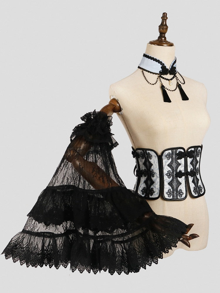 ブラックレースベルスリーブ