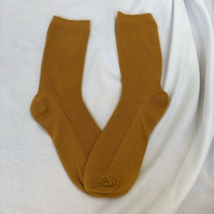 Socks Colors Cute Solid-Color Cotton 10 JK