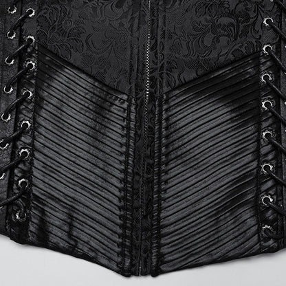 Men's Black Goth Vest Gorgeous Texture