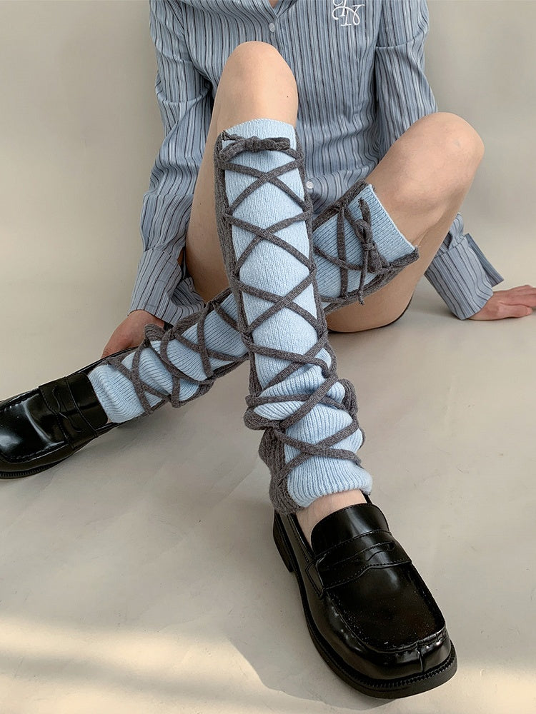 Slouchy Colors) Warmers Leg Knit (3 Ribbed