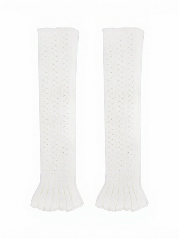 Knit Solid Ruffled Cuff Leg Warmers in 4 Colors - ModaSwings