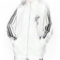Jacket Kei Long-Sleeve Jirai with Decorations Stud Printed White Casual