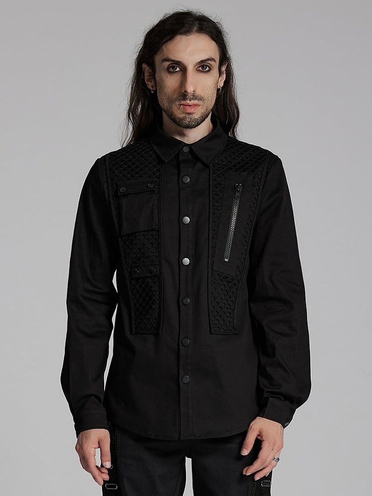 Men's Cyberpunk Black Shirt
