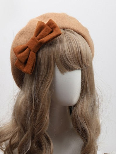 Bowknot Beret With Lolita Options Color 12 Detachable