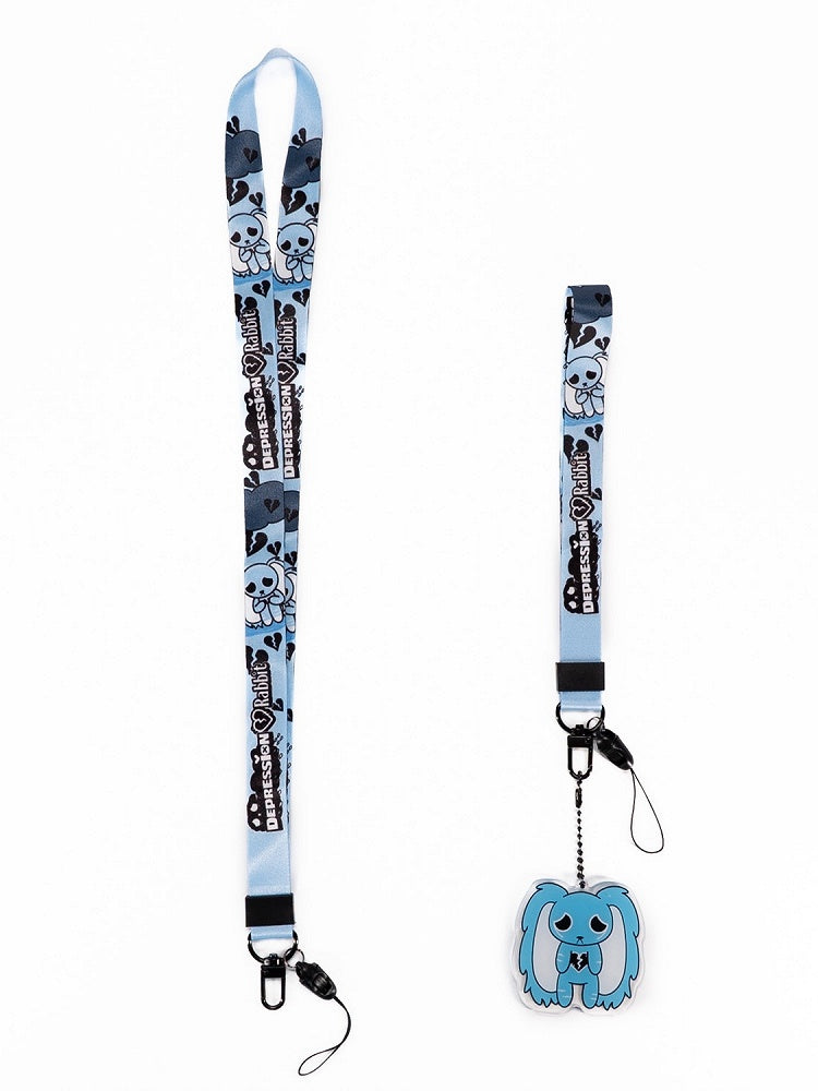 Guro Bunny Lanyard Kawaii 10 Designs with Two Cartoon Keychain/Phone Options Strap Detachable