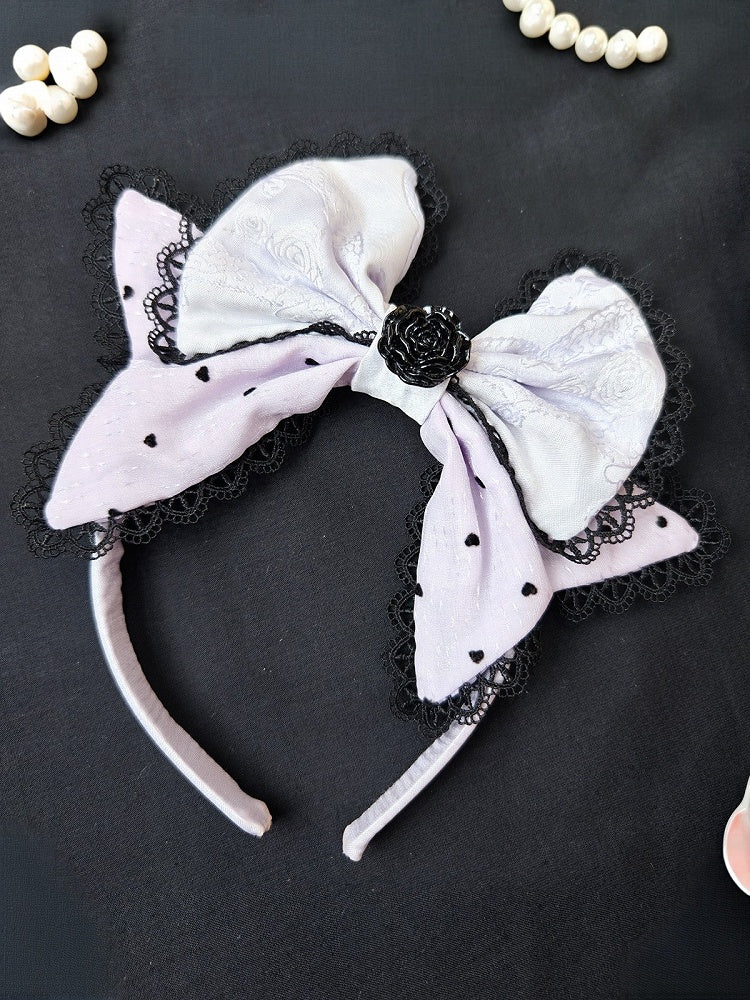 Blue White / KC Purple Lolita Pink Bow