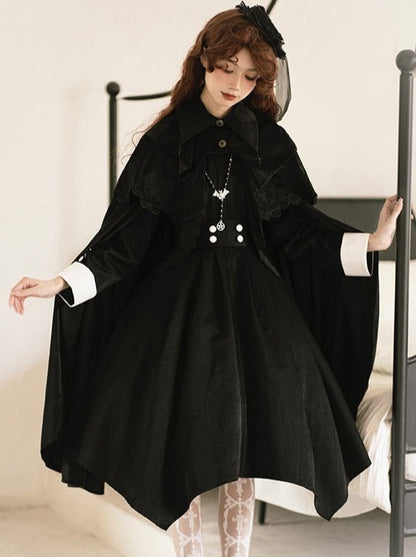 Puzzled Original Neck Dress Design Gothic