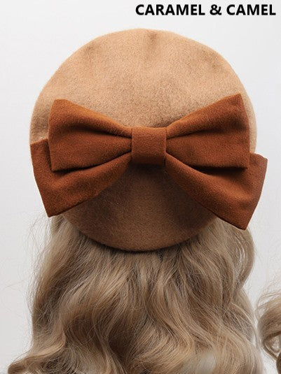 Bowknot Beret With Lolita Options Color 12 Detachable
