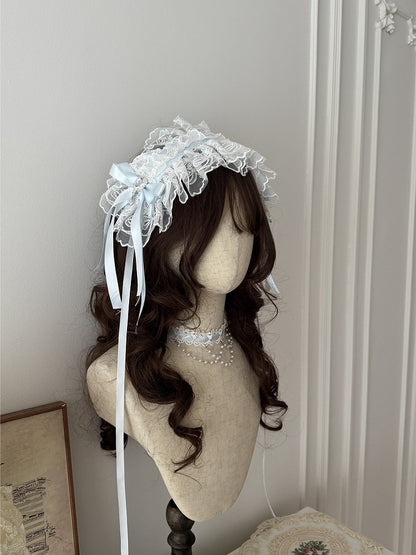 Lace Lolita Hairband Colors Bow Rhinestone 5
