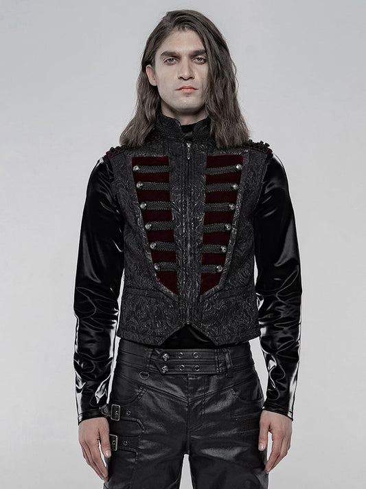 Black Gothic Men's Red Gorgeous Vest