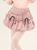 Bowknot Bubble with Pink Details Skirt