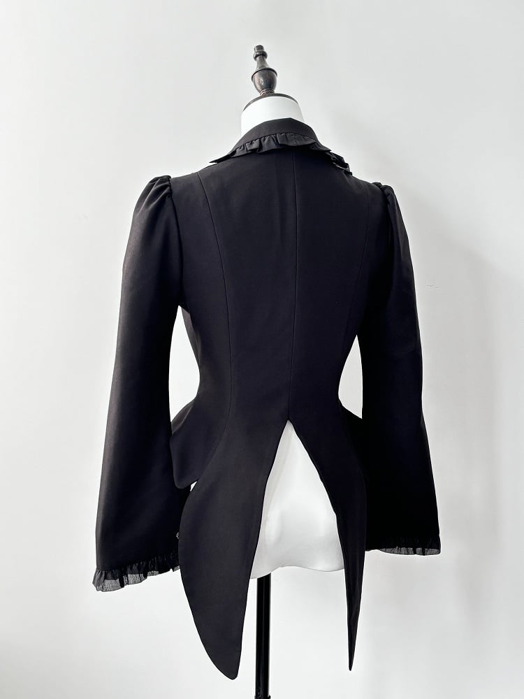 ブラックゴシックロリータ蝶の羽根型裾ブレザー