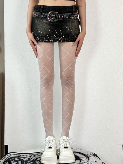 Diamond TIghts Black/White Pattern