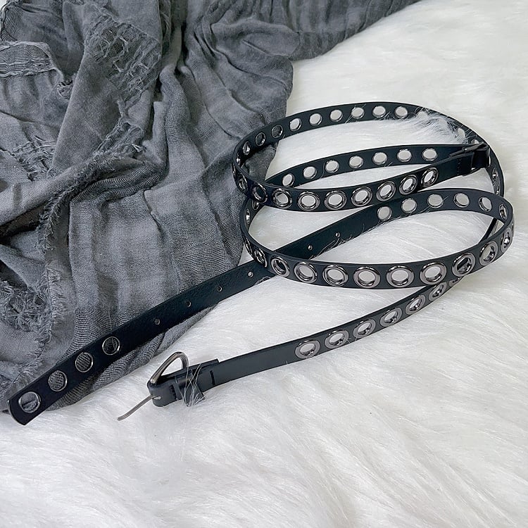 Waist PU Y2K Punk Belt Black