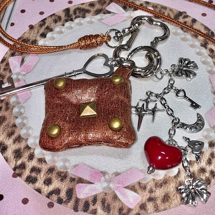 Charm Herzförmiger Schlüsselanhänger Y2K