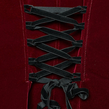 Coat Goth Red Exquisite Embroidered