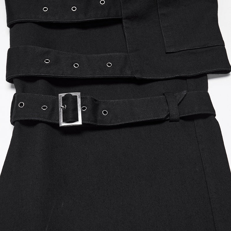 Ruins Walker Tactical Black Men's Pants - Punk Rave