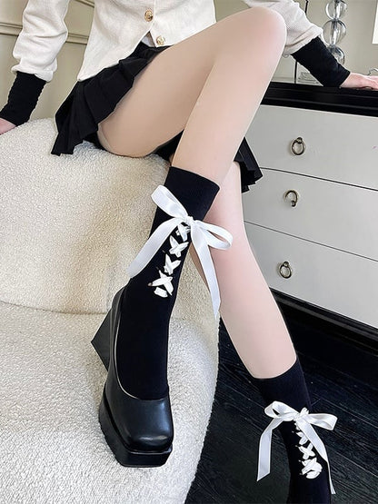 Bow Socks Colors Design Balletcore 3 Strappy