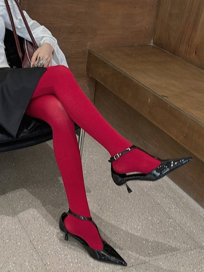 9つのオプション 100D 厚手タイツ