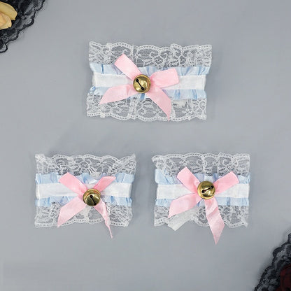 Cuffs Lace Choker Pair 12 + - of A Lolita Bell Wrist Set Colors