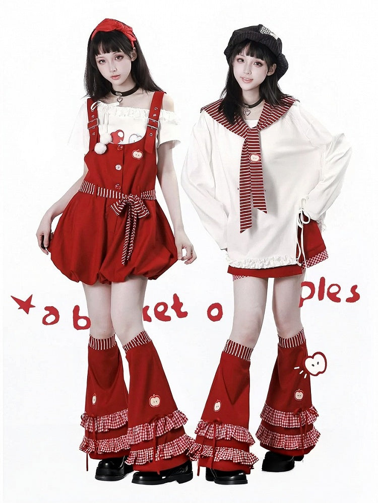 Red Gingham Asymmetric Skort - PINK SAVIOR