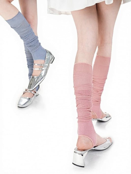 Minimalist Ribbed Ruffle Leg Warmers in 7 Colors - ModaSwings