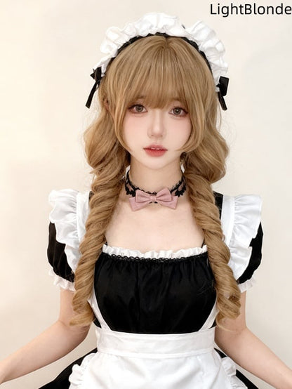 Wig Options Full 60CM Bangs 3 Curly with Color Long