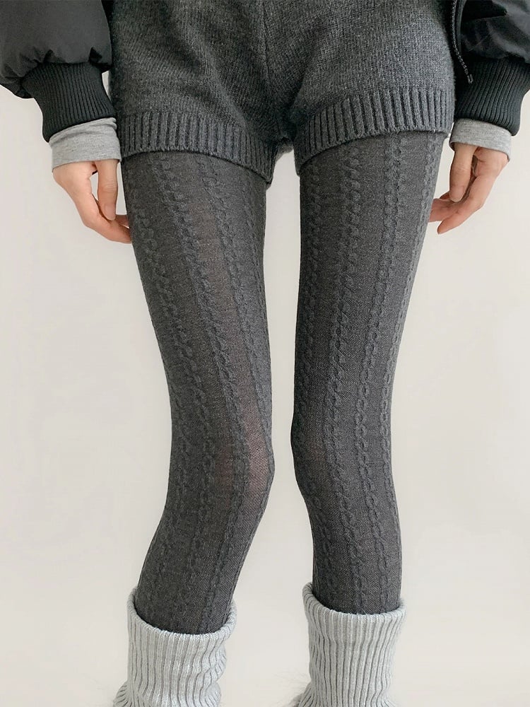 Tights Cable Knit Colors) Warm (3
