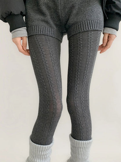 Tights Cable Knit Colors) Warm (3