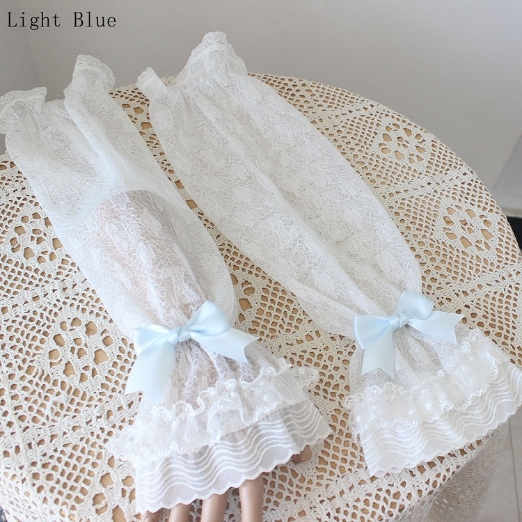 Color Trim Sleeves Options Bowknot 10 Lace Detachable Details